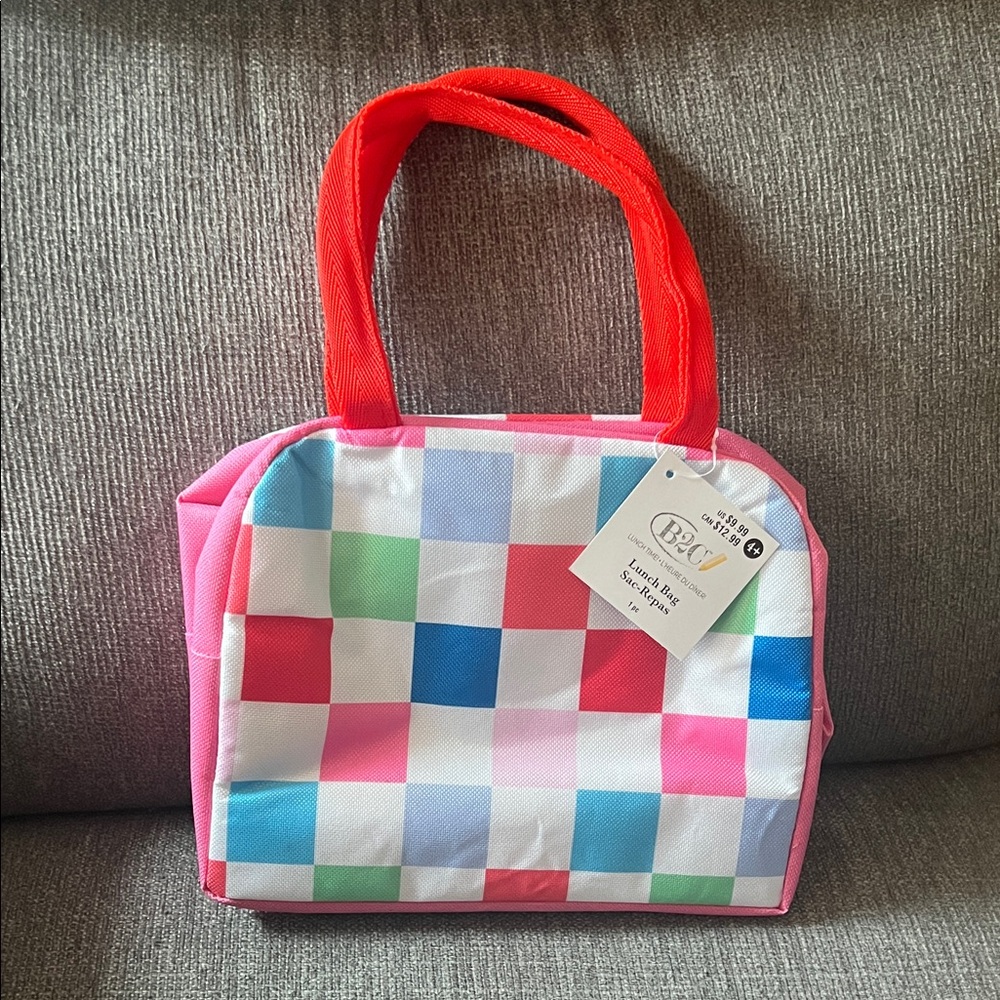 Checkered lunch bag